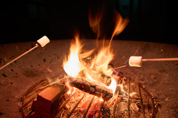 焚火・焼きマシュマロ体験